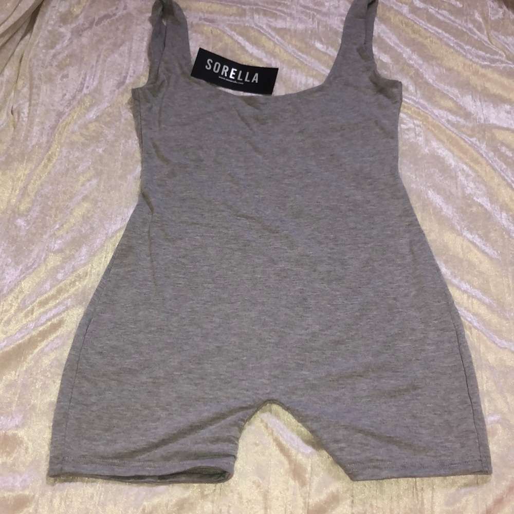Heather grey unitard
